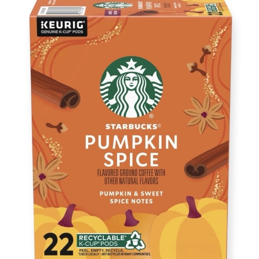 Starbucks Pumpkin Spice Coffee 22 Count K-Cup Pods